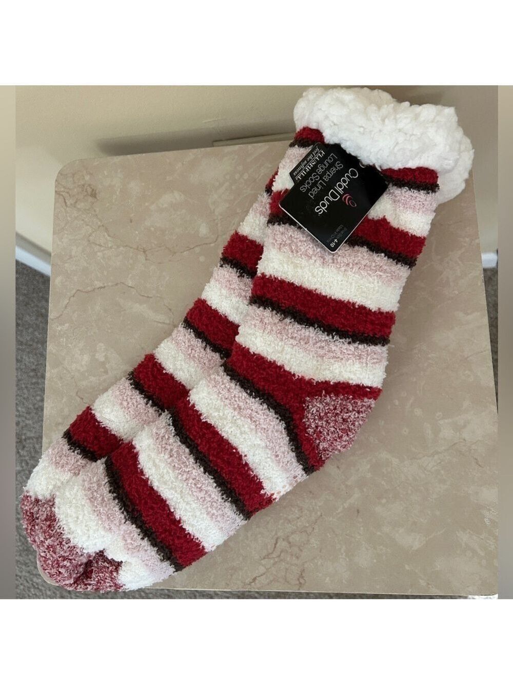Cuddl Duds Sherpa Lined Lounge Socks NWT